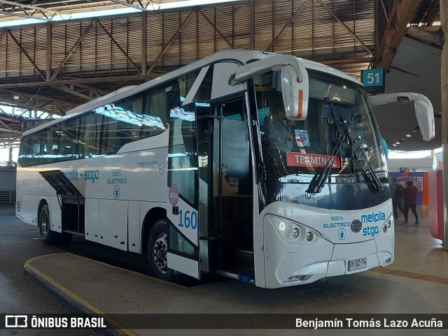 Autobuses Melipilla 160 na cidade de Estación Central, Santiago, Metropolitana de Santiago, Chile, por Benjamín Tomás Lazo Acuña. Número da foto: #12357062.