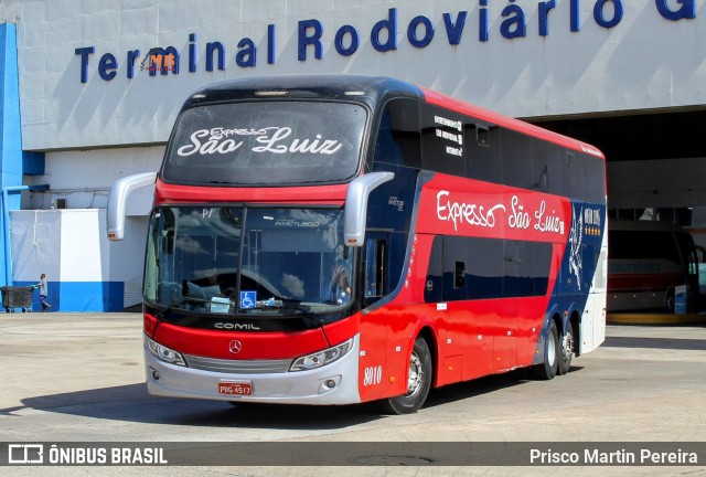 Expresso São Luiz 8010 na cidade de Goiânia, Goiás, Brasil, por Prisco Martin Pereira. Número da foto: #12355489.