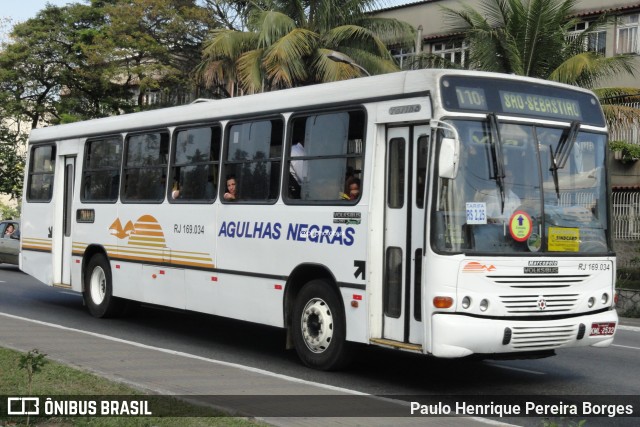 Viação Agulhas Negras RJ 169.034 na cidade de Volta Redonda, Rio de Janeiro, Brasil, por Paulo Henrique Pereira Borges. Número da foto: #12356543.