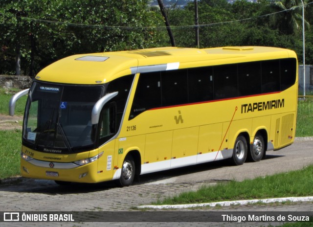 Viação Nova Itapemirim 21136 na cidade de João Pessoa, Paraíba, Brasil, por Thiago Martins de Souza. Número da foto: #12356220.