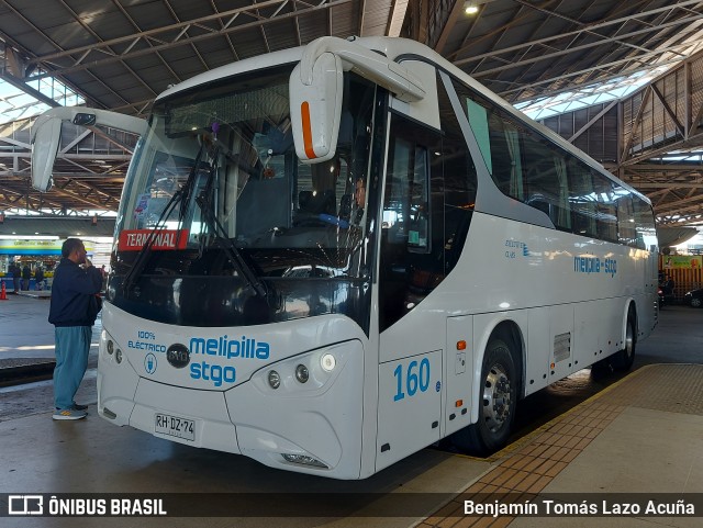 Autobuses Melipilla 160 na cidade de Estación Central, Santiago, Metropolitana de Santiago, Chile, por Benjamín Tomás Lazo Acuña. Número da foto: #12357056.