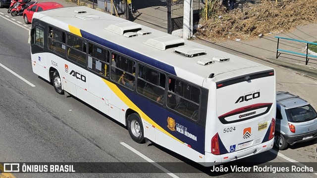 Viação Cidade do Aço 5024 na cidade de Volta Redonda, Rio de Janeiro, Brasil, por João Victor Rodrigues Rocha. Número da foto: #12354995.