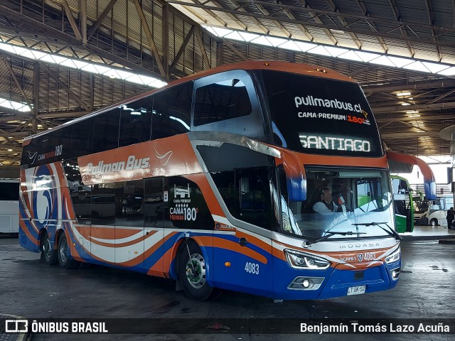 Pullman Bus 4083 na cidade de Estación Central, Santiago, Metropolitana de Santiago, Chile, por Benjamín Tomás Lazo Acuña. Número da foto: #12357260.