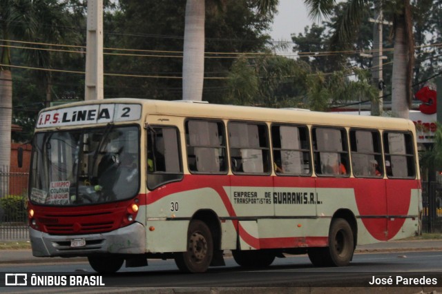 Empresa de Transportistas Guarani S.R.L. - Línea 2y7 30 na cidade de Mariano Roque Alonso, Central, Paraguai, por José Paredes. Número da foto: #12355774.