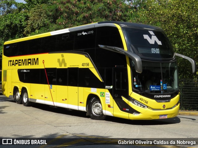 Viação Nova Itapemirim 40156 na cidade de São Paulo, São Paulo, Brasil, por Gabriel Oliveira Caldas da Nobrega. Número da foto: #12357579.