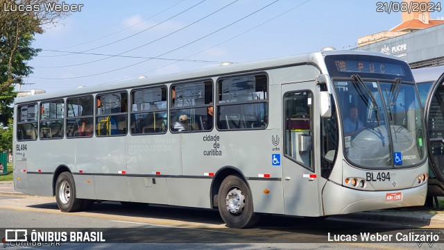 Transporte Coletivo Glória BL494 na cidade de Curitiba, Paraná, Brasil, por Lucas Weber Calizario. Número da foto: #12357913.