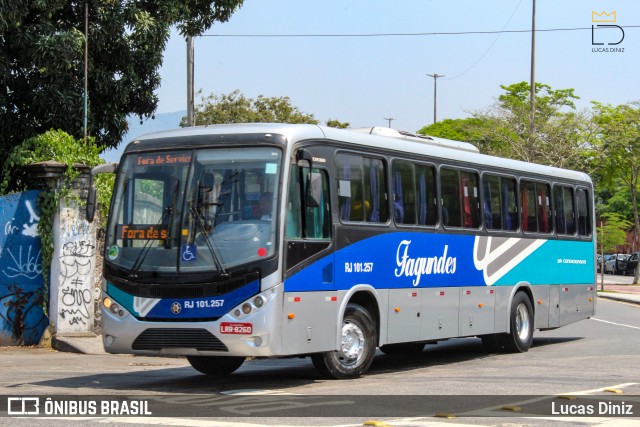 Auto Ônibus Fagundes RJ 101.257 na cidade de Rio de Janeiro, Rio de Janeiro, Brasil, por Lucas Diniz. Número da foto: #12357596.