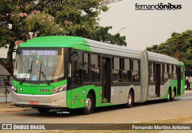 VB Transportes e Turismo 3434 na cidade de Campinas, São Paulo, Brasil, por Fernando Martins Antunes. Número da foto: #12358068.