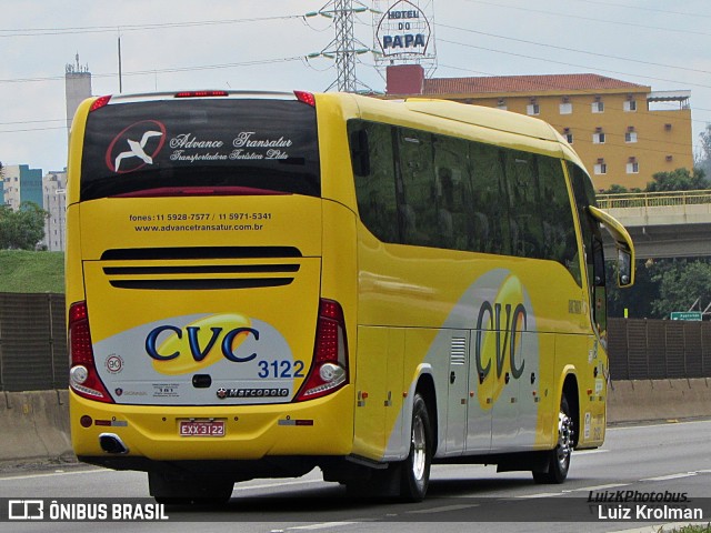 CVC Turismo 3122 na cidade de Aparecida, São Paulo, Brasil, por Luiz Krolman. Número da foto: #12358343.
