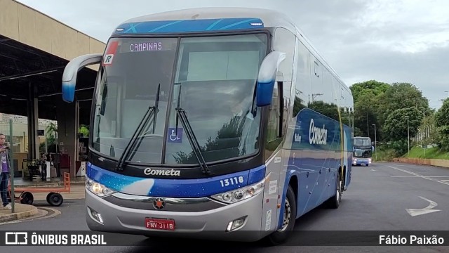Viação Cometa 13118 na cidade de Ribeirão Preto, São Paulo, Brasil, por Fábio Paixão. Número da foto: #12357473.