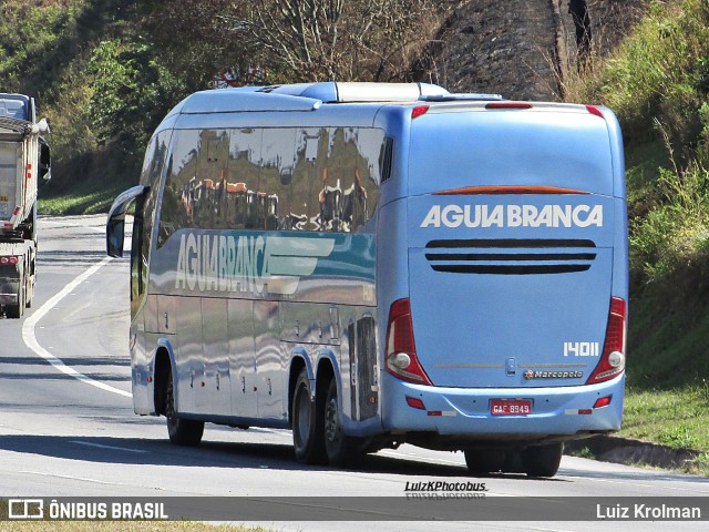 Viação Águia Branca 14011 na cidade de Juiz de Fora, Minas Gerais, Brasil, por Luiz Krolman. Número da foto: #12360460.