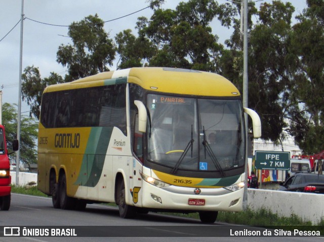 Empresa Gontijo de Transportes 21635 na cidade de Caruaru, Pernambuco, Brasil, por Lenilson da Silva Pessoa. Número da foto: #12358899.