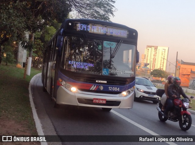 Auto Viação Bragança Metropolitana > Viação Raposo Tavares 12.084 na cidade de São Paulo, São Paulo, Brasil, por Rafael Lopes de Oliveira. Número da foto: #12362529.