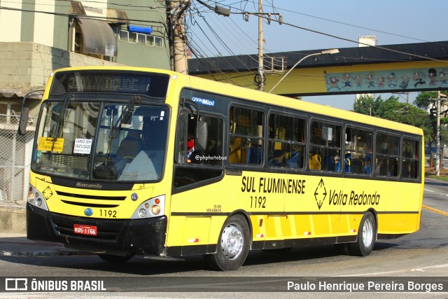 Viação Sul Fluminense 1192 na cidade de Volta Redonda, Rio de Janeiro, Brasil, por Paulo Henrique Pereira Borges. Número da foto: #12360881.