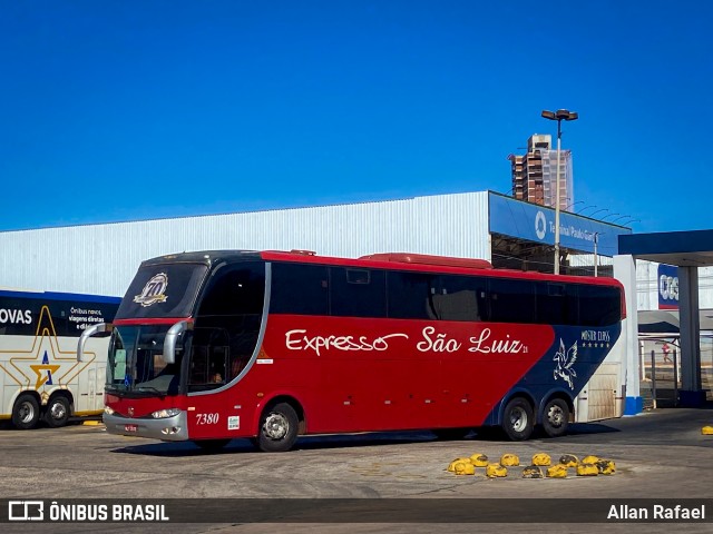 Expresso São Luiz 7380 na cidade de Goiânia, Goiás, Brasil, por Allan Rafael. Número da foto: #12362805.