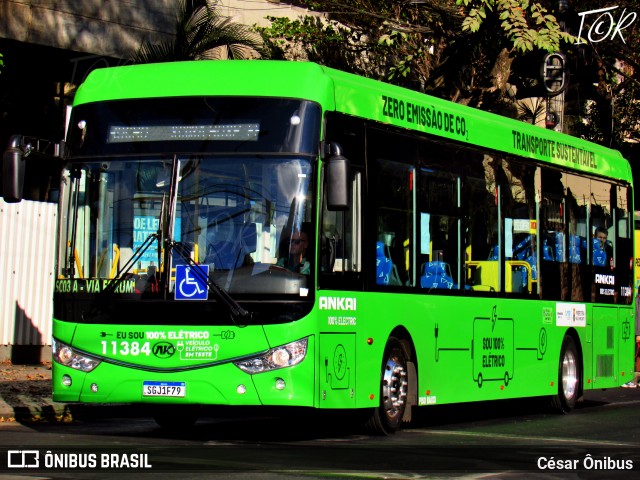 Viação Globo 11384 na cidade de Belo Horizonte, Minas Gerais, Brasil, por César Ônibus. Número da foto: #12365133.