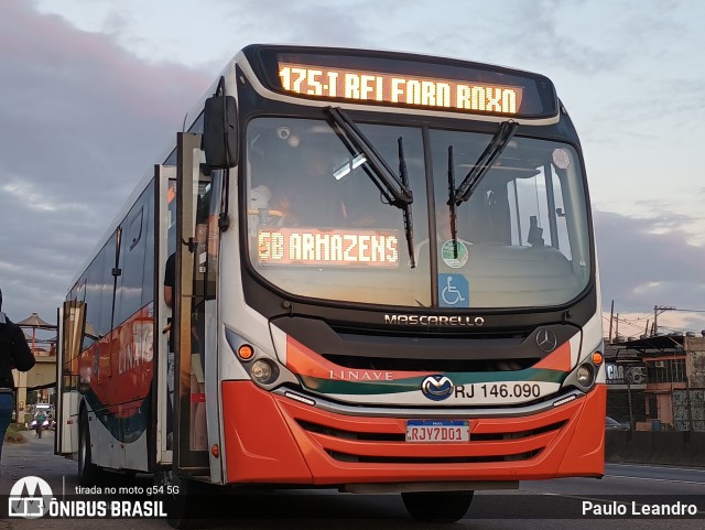 Linave Transportes RJ 146.090 na cidade de Nova Iguaçu, Rio de Janeiro, Brasil, por Paulo Leandro. Número da foto: #12364519.