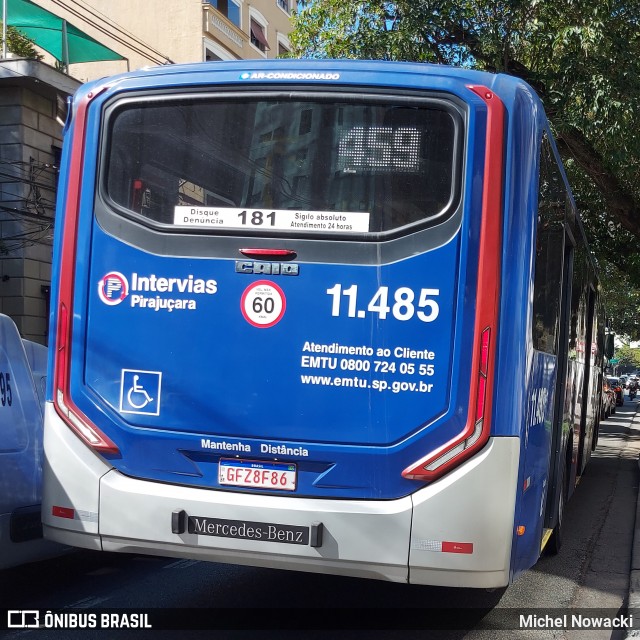 Viação Pirajuçara 11.485 na cidade de São Paulo, São Paulo, Brasil, por Michel Nowacki. Número da foto: #12365447.