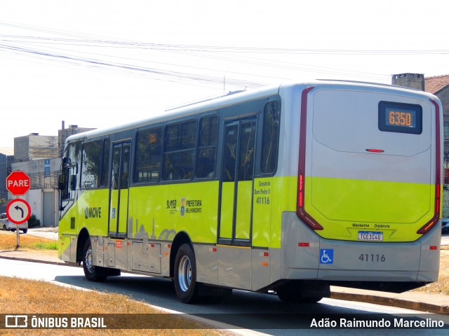 Urca Auto Ônibus 41116 na cidade de Belo Horizonte, Minas Gerais, Brasil, por Adão Raimundo Marcelino. Número da foto: #12362662.