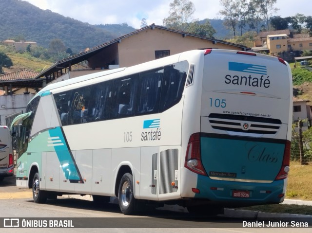 Santa Fé Transportes 105 na cidade de Ouro Preto, Minas Gerais, Brasil, por Daniel Junior Sena. Número da foto: #12364984.