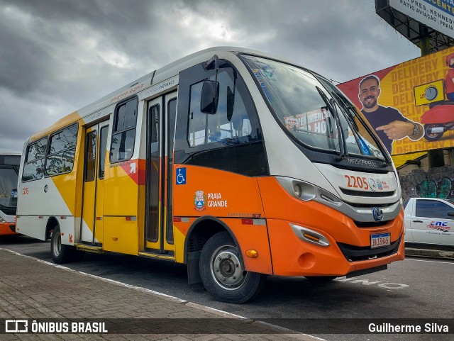 Viação Piracicabana Praia Grande 2205 na cidade de Praia Grande, São Paulo, Brasil, por Guilherme Silva. Número da foto: #12362843.