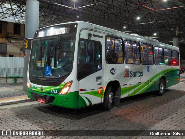 Viação Piracicabana Santos 4713 na cidade de Santos, São Paulo, Brasil, por Guilherme Silva. Número da foto: #12362830.