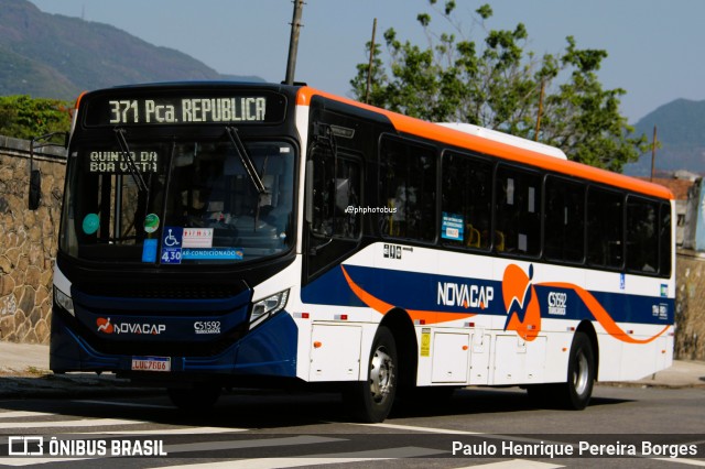 Viação Novacap C51592 na cidade de Rio de Janeiro, Rio de Janeiro, Brasil, por Paulo Henrique Pereira Borges. Número da foto: #12364655.