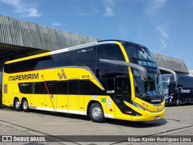 Viação Nova Itapemirim 40116 na cidade de Praia Grande, São Paulo, Brasil, por Adam Xavier Rodrigues Lima. Número da foto: #12366833.