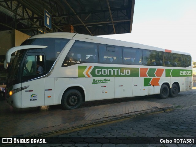 Empresa Gontijo de Transportes 21605 na cidade de Coronel Fabriciano, Minas Gerais, Brasil, por Celso ROTA381. Número da foto: #12367757.