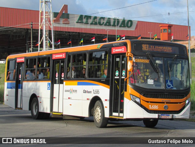 Itamaracá Transportes 1.686 na cidade de Paulista, Pernambuco, Brasil, por Gustavo Felipe Melo. Número da foto: #12367748.