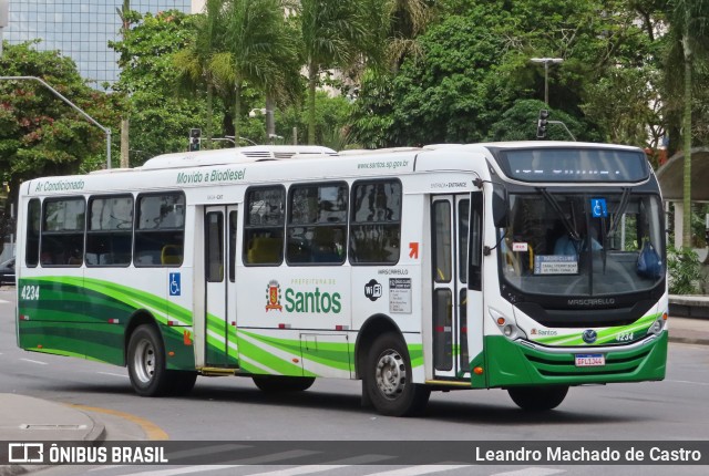 Viação Piracicabana Santos 4234 na cidade de Santos, São Paulo, Brasil, por Leandro Machado de Castro. Número da foto: #12367007.