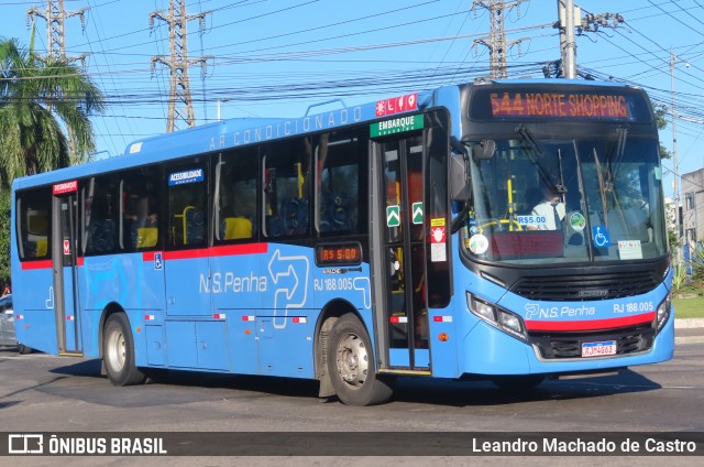 Viação Nossa Senhora da Penha RJ 188.005 na cidade de Nova Iguaçu, Rio de Janeiro, Brasil, por Leandro Machado de Castro. Número da foto: #12366977.