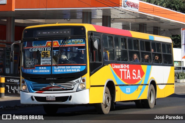 TTA S.A. - Línea 96 028 na cidade de San Lorenzo, Central, Paraguai, por José Paredes. Número da foto: #12367511.