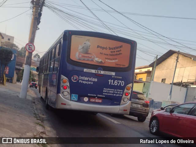 Viação Pirajuçara 11.670 na cidade de São Paulo, São Paulo, Brasil, por Rafael Lopes de Oliveira. Número da foto: #12367270.