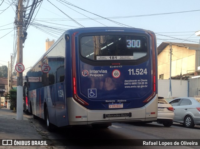 Viação Pirajuçara 11.524 na cidade de São Paulo, São Paulo, Brasil, por Rafael Lopes de Oliveira. Número da foto: #12367293.