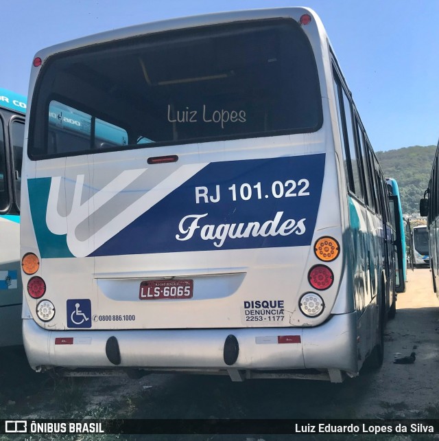 Auto Ônibus Fagundes RJ 101.022 na cidade de Niterói, Rio de Janeiro, Brasil, por Luiz Eduardo Lopes da Silva. Número da foto: #12365783.