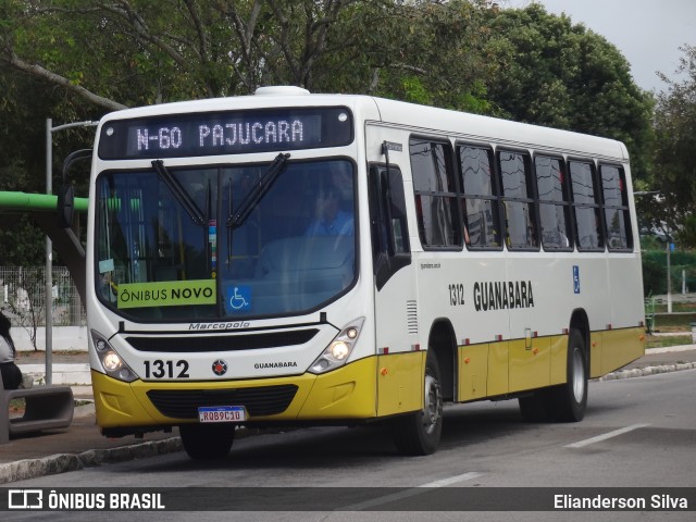 Transportes Guanabara 1312 na cidade de Natal, Rio Grande do Norte, Brasil, por Elianderson Silva. Número da foto: #12366648.