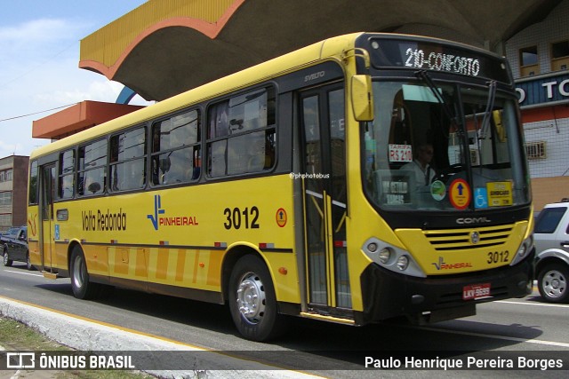 Viação Pinheiral 3012 na cidade de Volta Redonda, Rio de Janeiro, Brasil, por Paulo Henrique Pereira Borges. Número da foto: #12366170.