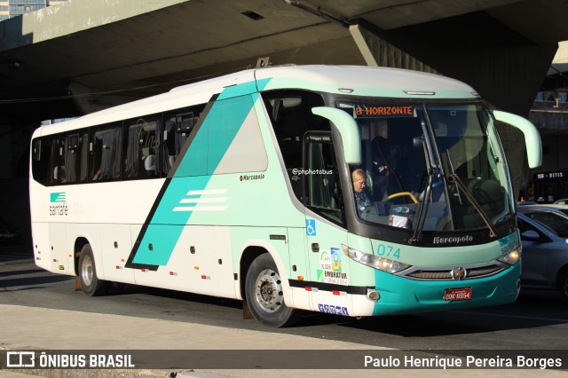 Santa Fé Transportes 074 na cidade de Belo Horizonte, Minas Gerais, Brasil, por Paulo Henrique Pereira Borges. Número da foto: #12369469.