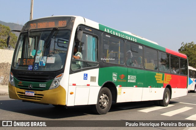 Viação Nossa Senhora de Lourdes B58005 na cidade de Rio de Janeiro, Rio de Janeiro, Brasil, por Paulo Henrique Pereira Borges. Número da foto: #12369527.