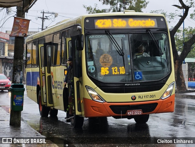 Coesa Transportes RJ 117.001 na cidade de São Gonçalo, Rio de Janeiro, Brasil, por Cleiton Linhares. Número da foto: #12368453.