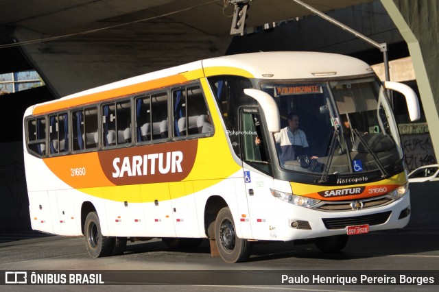Saritur - Santa Rita Transporte Urbano e Rodoviário 31660 na cidade de Belo Horizonte, Minas Gerais, Brasil, por Paulo Henrique Pereira Borges. Número da foto: #12369466.