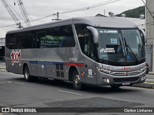 Auto Viação 1001 RJ 108.431 na cidade de Niterói, Rio de Janeiro, Brasil, por Cleiton Linhares. Número da foto: #12370380.