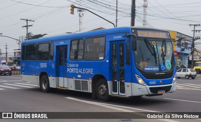 SOPAL - Sociedade de Ônibus Porto-Alegrense Ltda. 6666 na cidade de Porto Alegre, Rio Grande do Sul, Brasil, por Gabriel da Silva Ristow. Número da foto: #12372064.