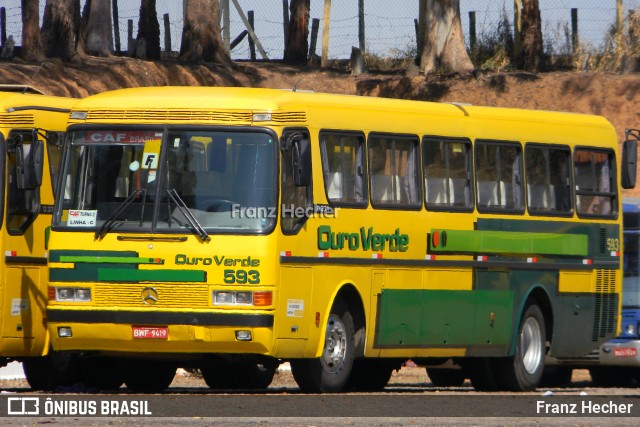 Auto Viação Ouro Verde 593 na cidade de Sumaré, São Paulo, Brasil, por Franz Hecher. Número da foto: #12371049.