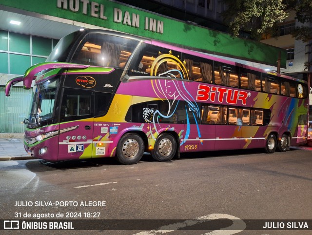 Bitur Transporte Coletivo e Turismo 9003 na cidade de Porto Alegre, Rio Grande do Sul, Brasil, por JULIO SILVA. Número da foto: #12371825.