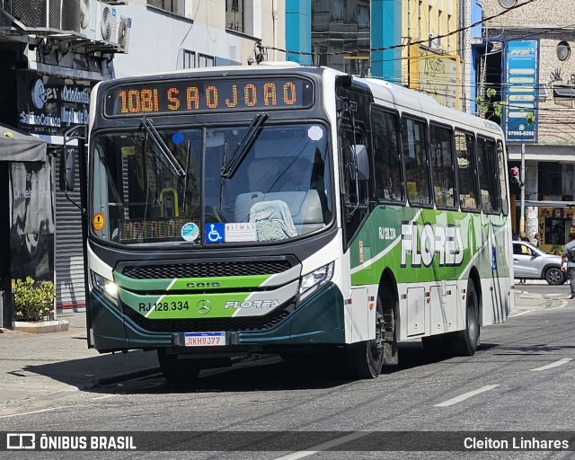 Transportes Flores RJ 128.334 na cidade de São João de Meriti, Rio de Janeiro, Brasil, por Cleiton Linhares. Número da foto: #12370371.