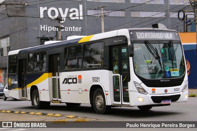 Viação Cidade do Aço 5021 na cidade de Volta Redonda, Rio de Janeiro, Brasil, por Paulo Henrique Pereira Borges. Número da foto: #12371926.