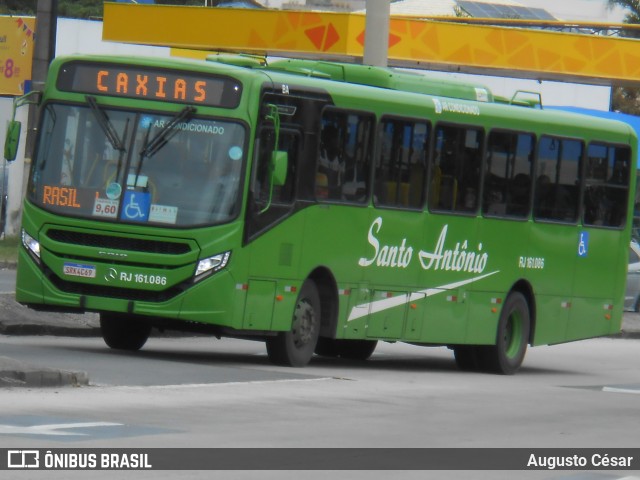 Transportes Santo Antônio RJ 161.086 na cidade de Rio de Janeiro, Rio de Janeiro, Brasil, por Augusto César. Número da foto: #12370514.