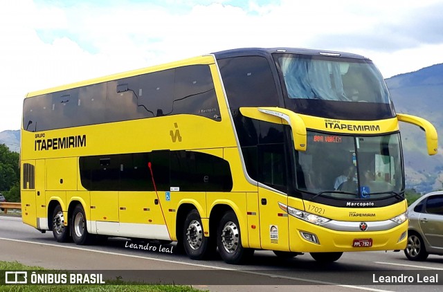 Viação Itapemirim 17021 na cidade de Nova Iguaçu, Rio de Janeiro, Brasil, por Leandro Leal. Número da foto: #12370080.